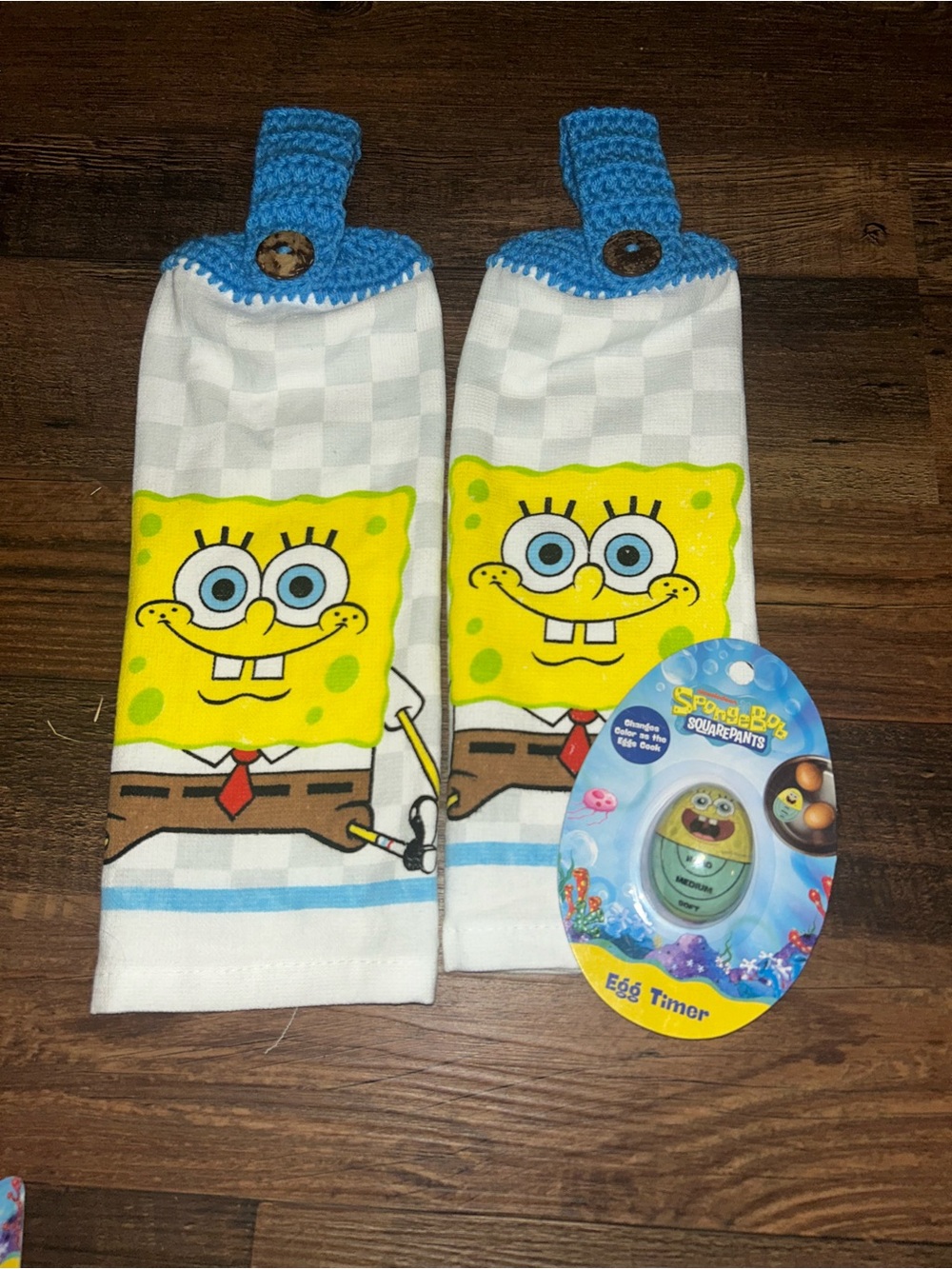 SpongeBob Hanging Towel Set and Egg Timer